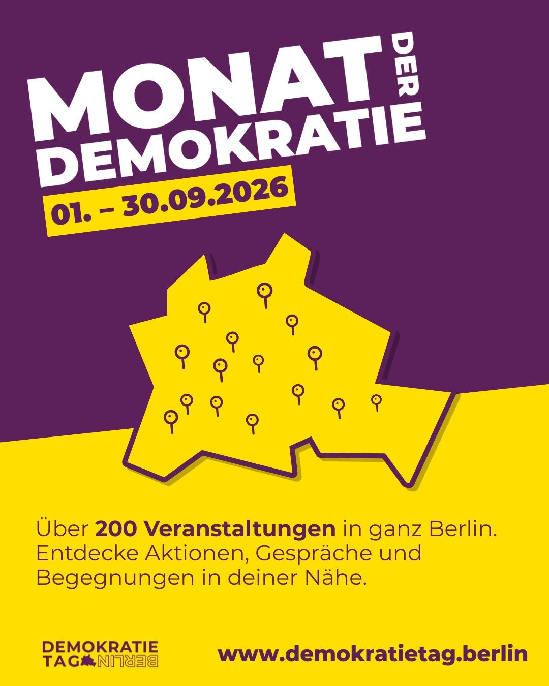 Monat der Demokratie! 01.09.2026 – 30.09.2026
